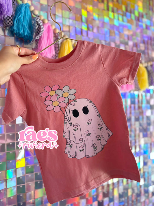 Girly Girl Flower Ghost Tee