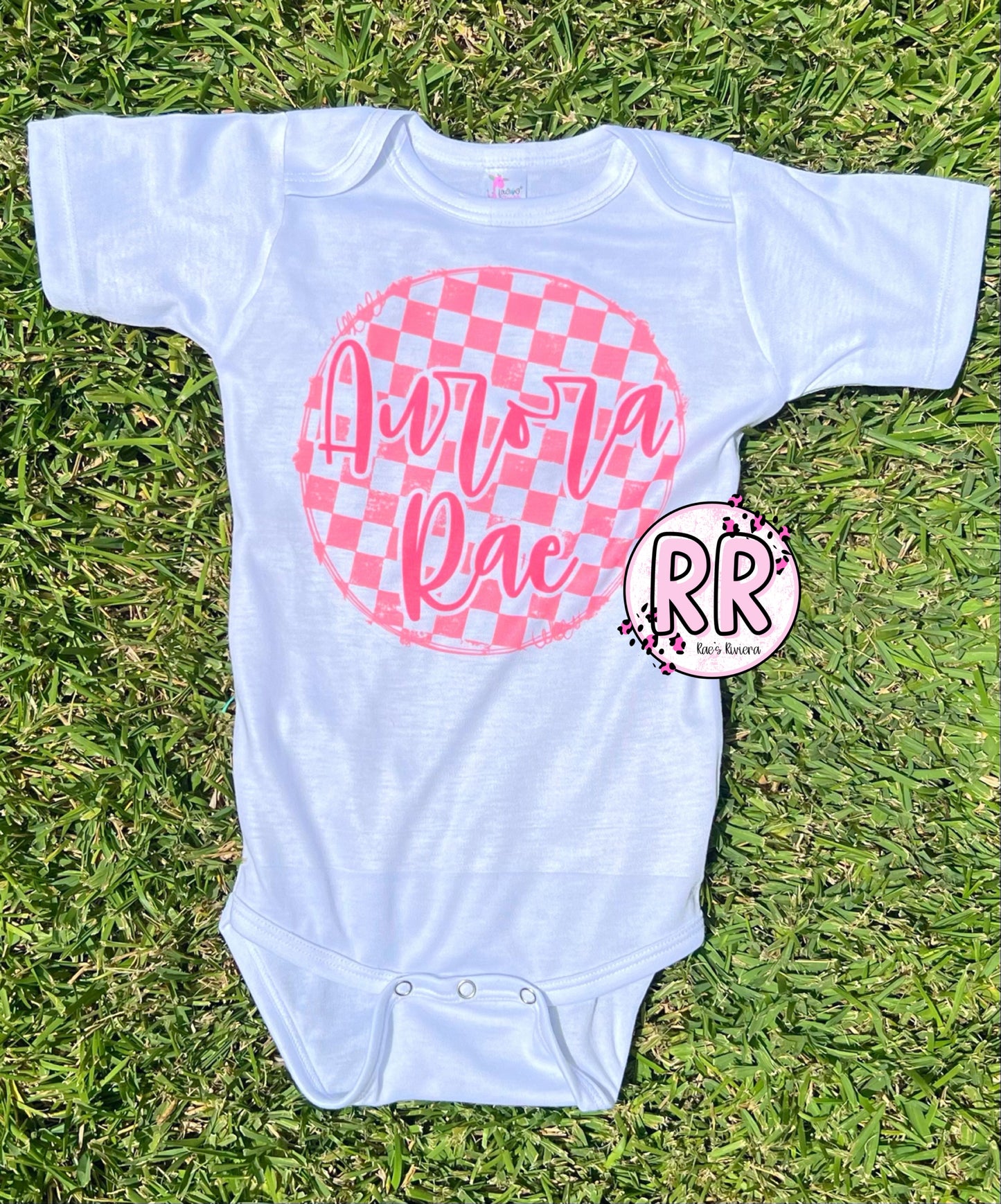 Checkered Name Onesies + Tees