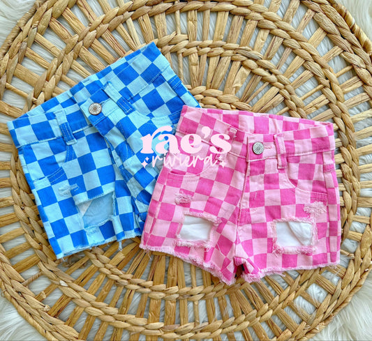 Girls Checkered Shorts *Pre-order*