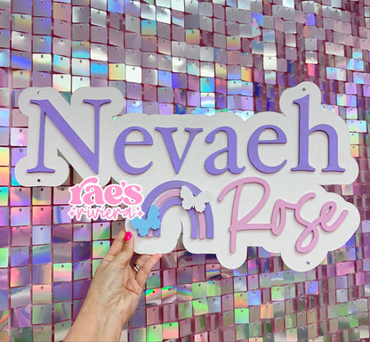 Nursery/Kids Offset Name Sign