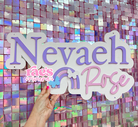 Nursery/Kids Offset Name Sign