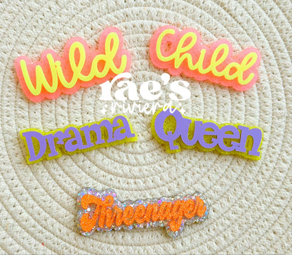 Sassy Phrase Hair Clips