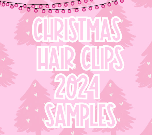 Christmas Hair Clip Samples