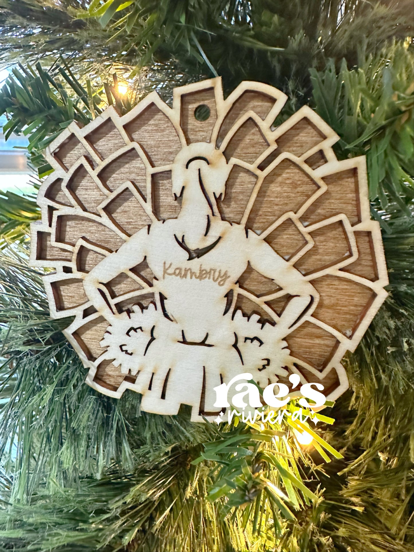 Engraved Wood Sports Ornaments