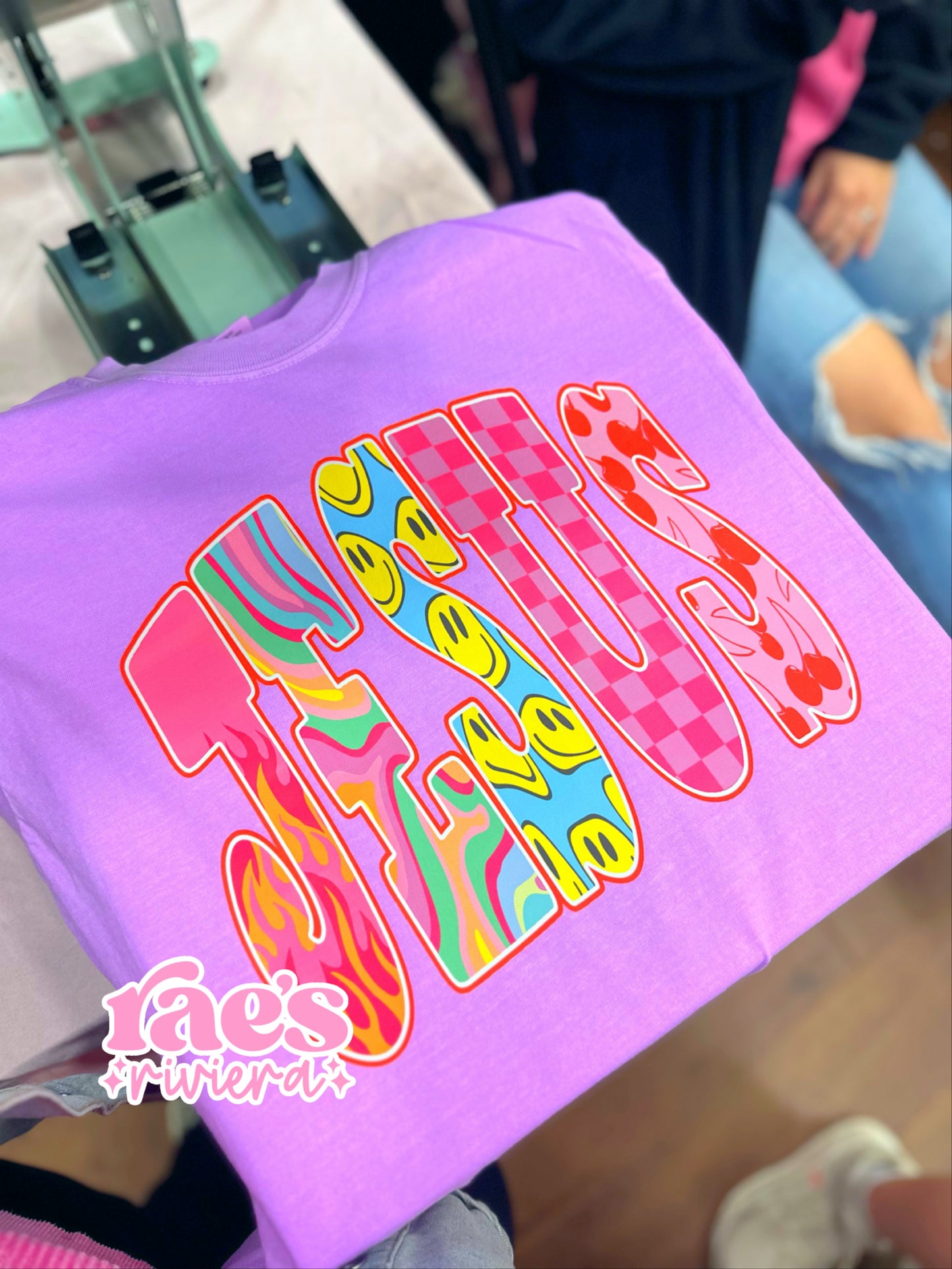 Retro Neon Jesus Tee