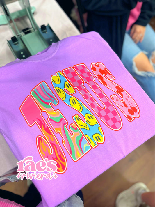 Retro Neon Jesus Tee