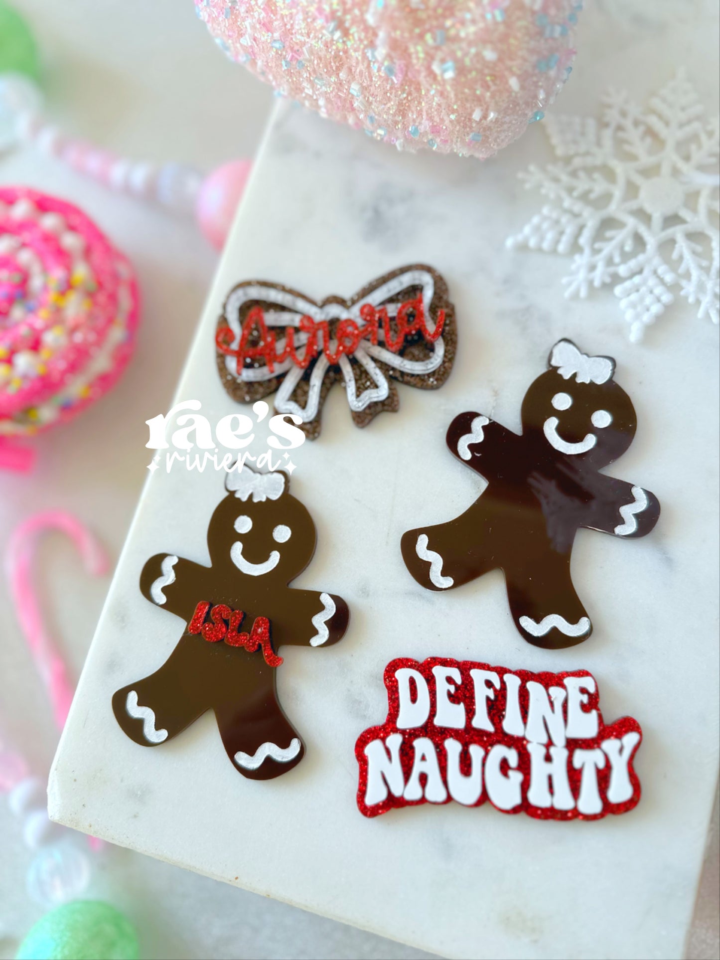 Gingerbread Christmas Hair Clips