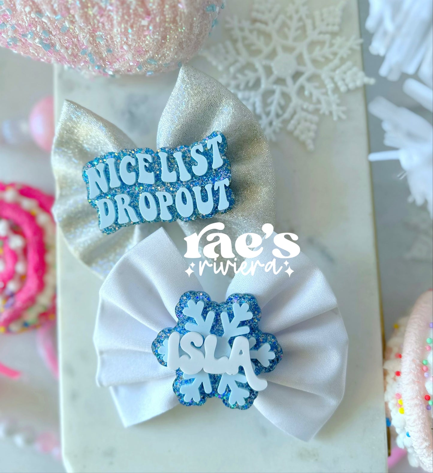 Blue Vibes Christmas Hair Clips