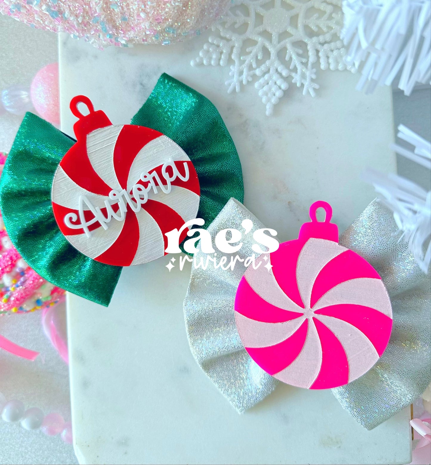 Pink Christmas Badge Reels