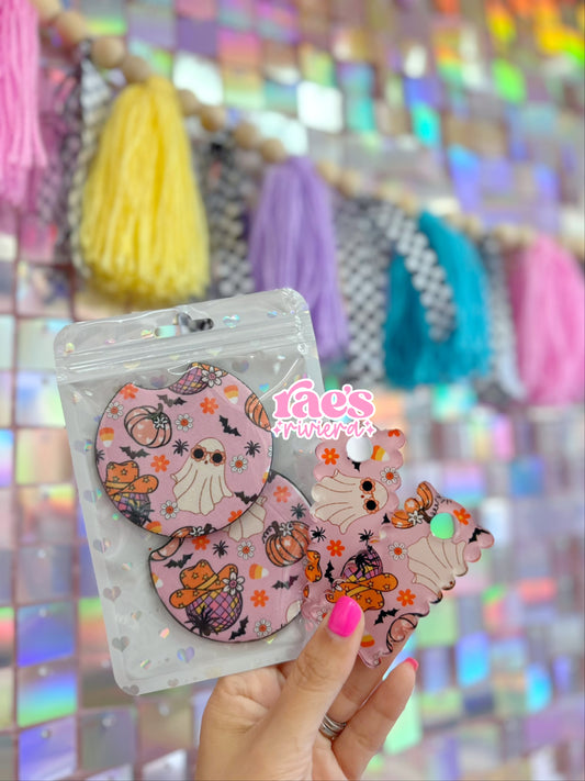 Boo Basket Coaster + Topper Set