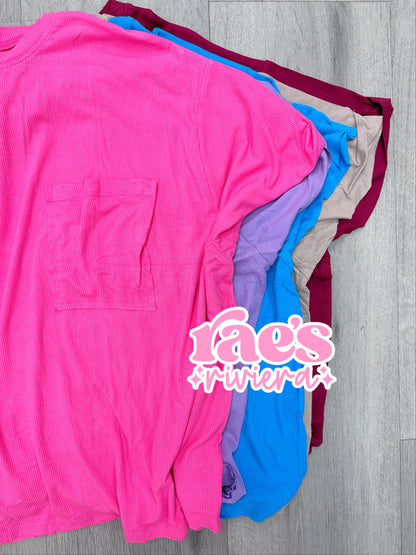 The Everyday Ribbed Pocket Tee