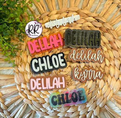 Acrylic Hair Name Clips