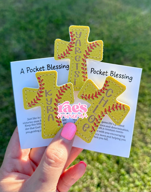 Engraved Pocket Blessings Baseball/Softball