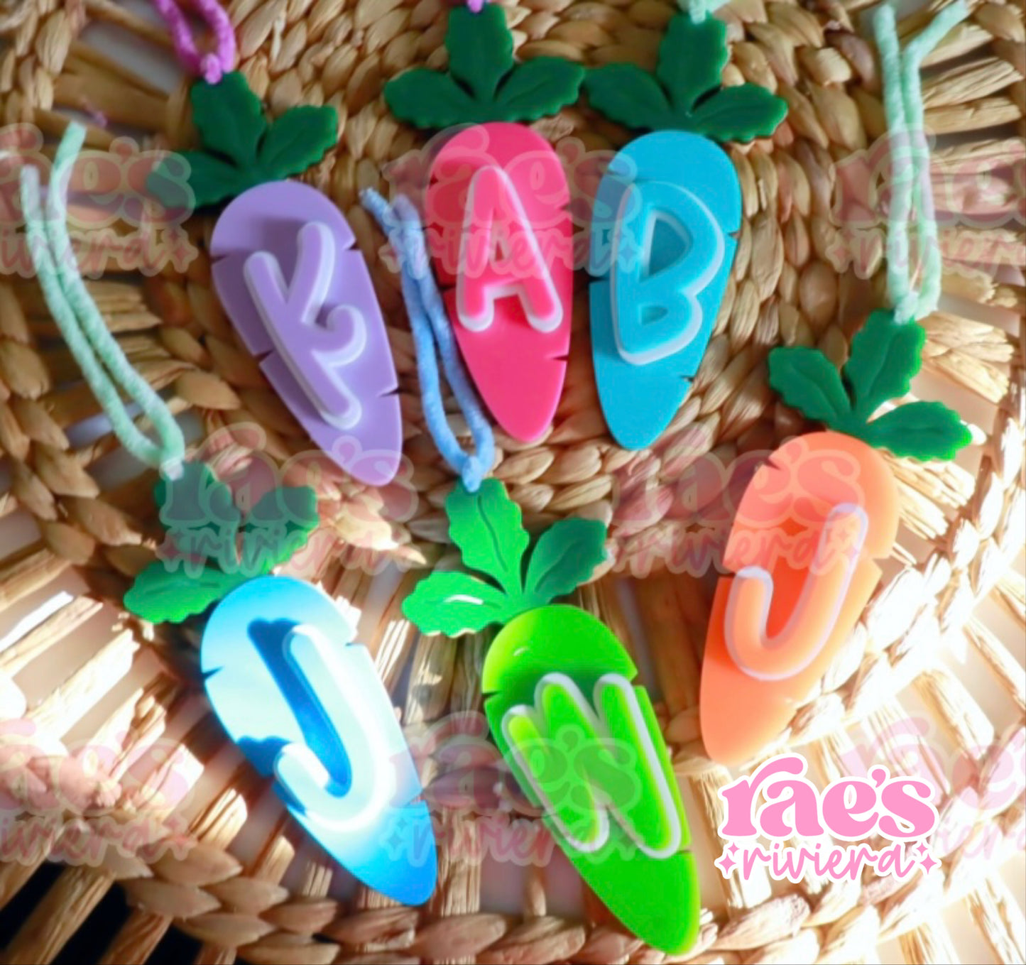 Cute Carrot Letter Tags