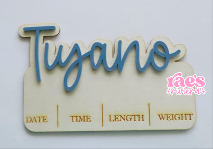 Custom Birth Stat Signs