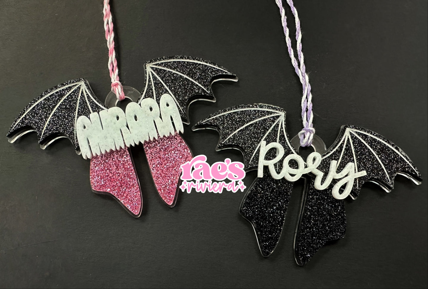 🌙 Enchanted Bow Bat Basket Tags