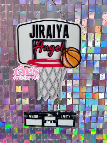 Basketball Hospital Door Hanger