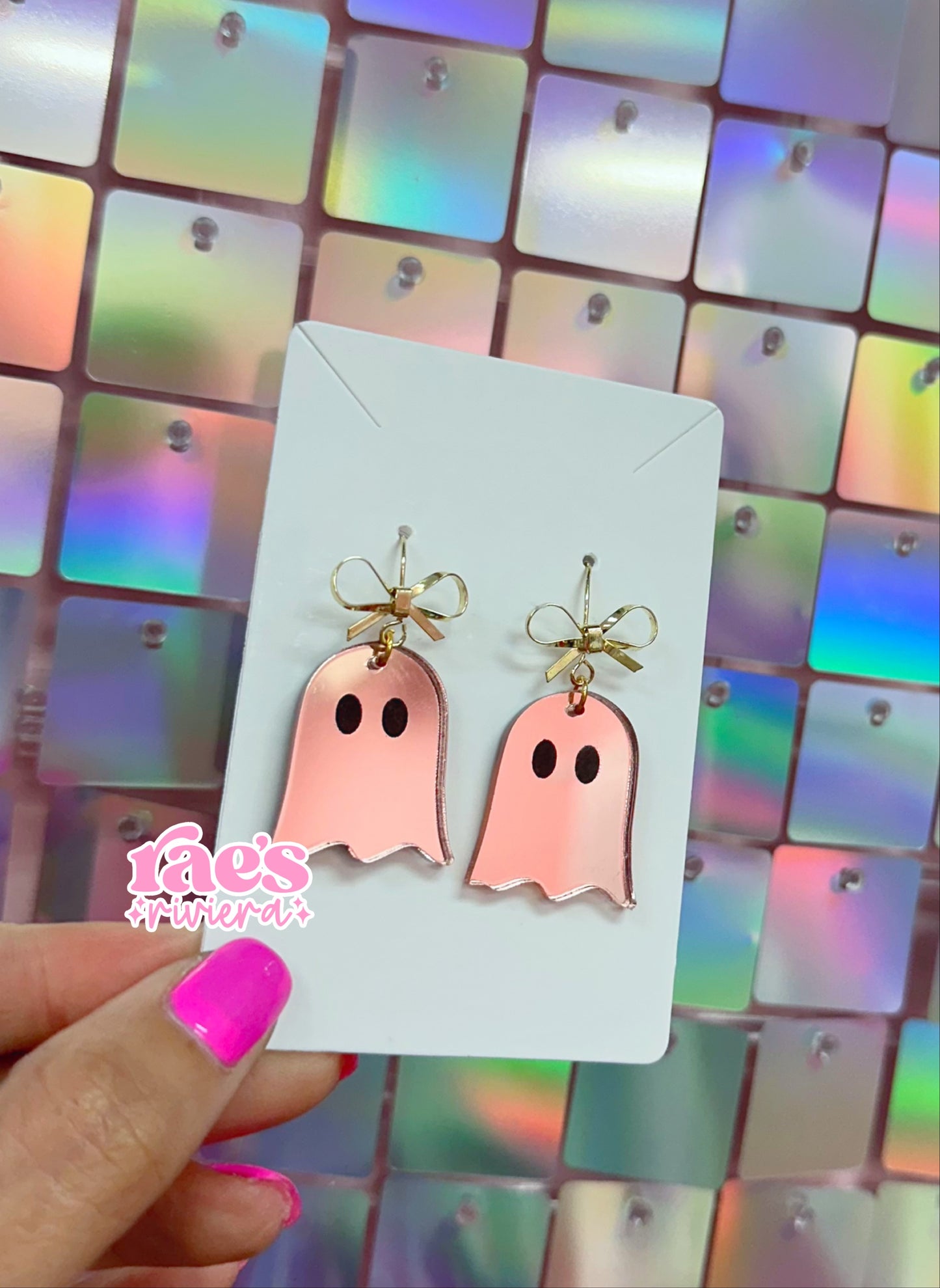 Glam Girl Bow Ghost Earrings