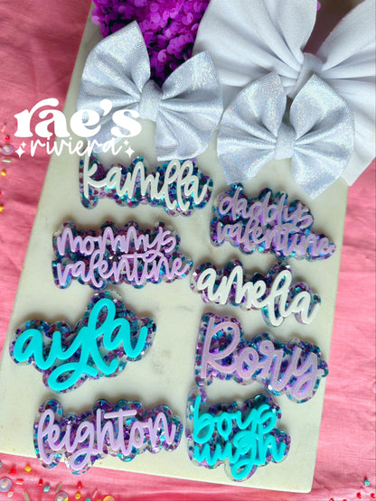 Sweet Heart Confetti Hair Clip Collection