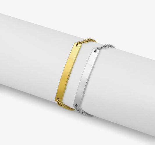 Curved Blank Bar Bracelet