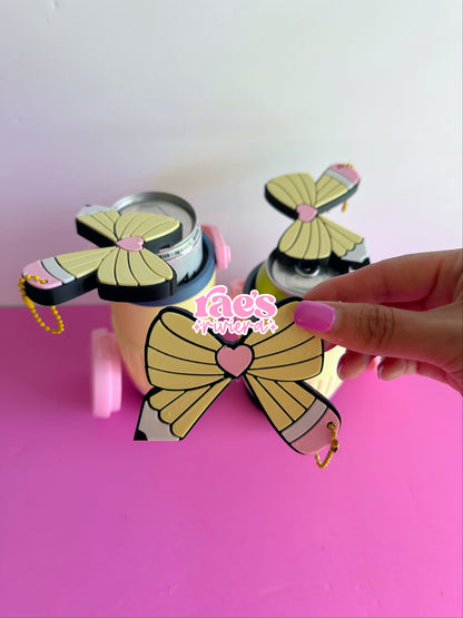 Pencil Can Koozies + Pencil Bow Openers