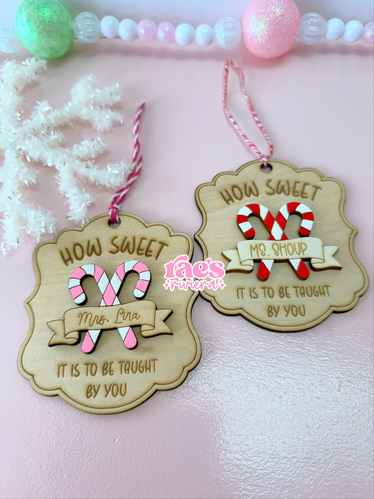 How Sweet Teacher Ornament WS