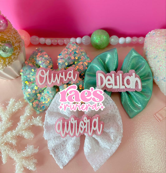 Sugarplum Glitter Name Clips WS