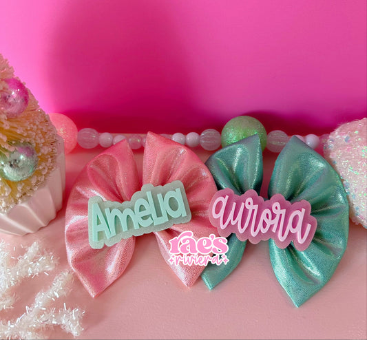 Peppermint Shimmer Frost Name Clips WS