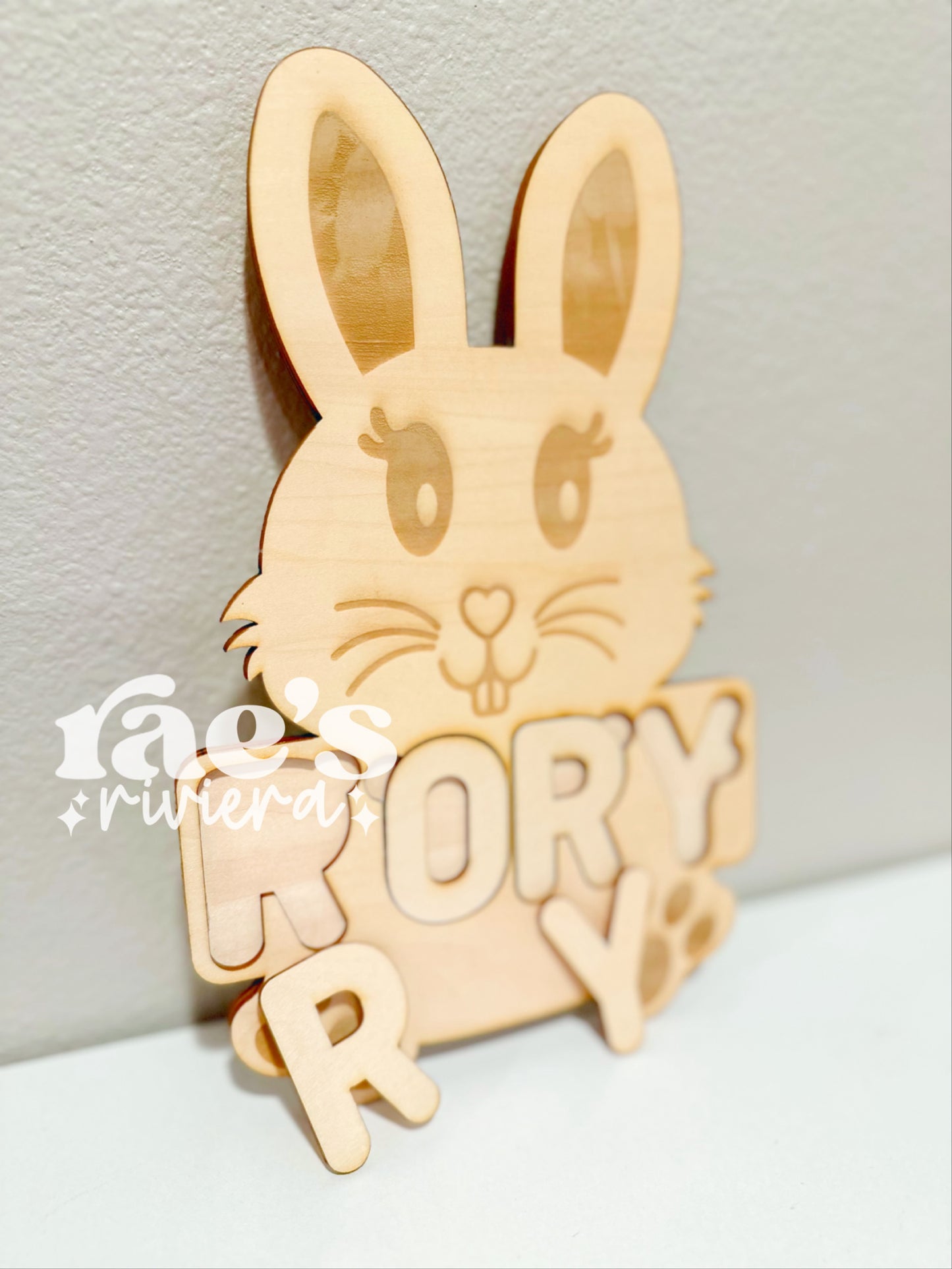 Easter Bunny Wood Name Puzzle