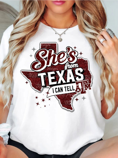 She's From TX Maroon