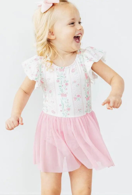 Sweet Summer Floral Skirted Leo