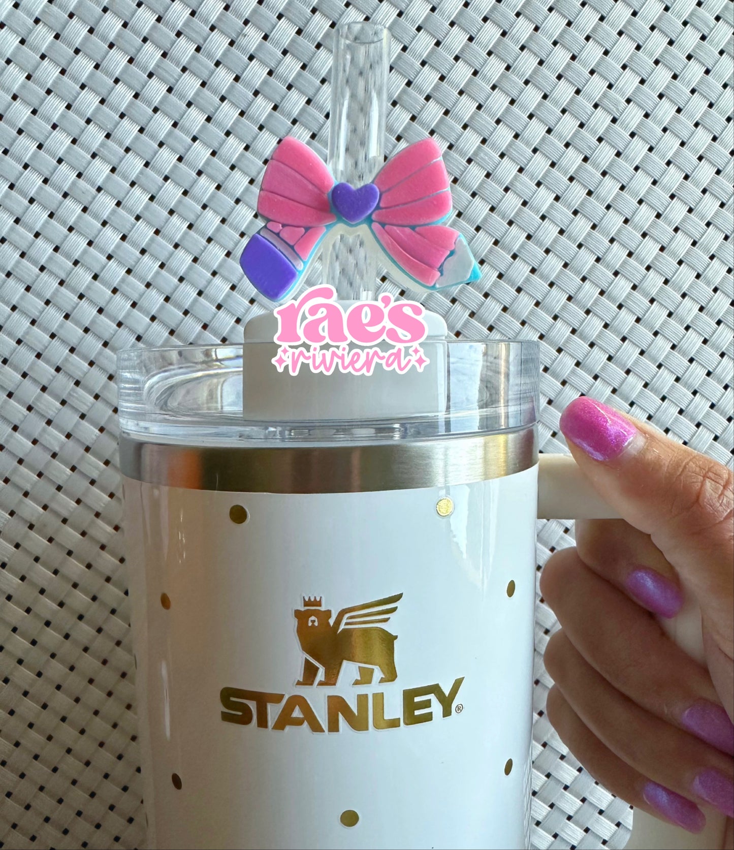 Pencil Bow Straw Topper