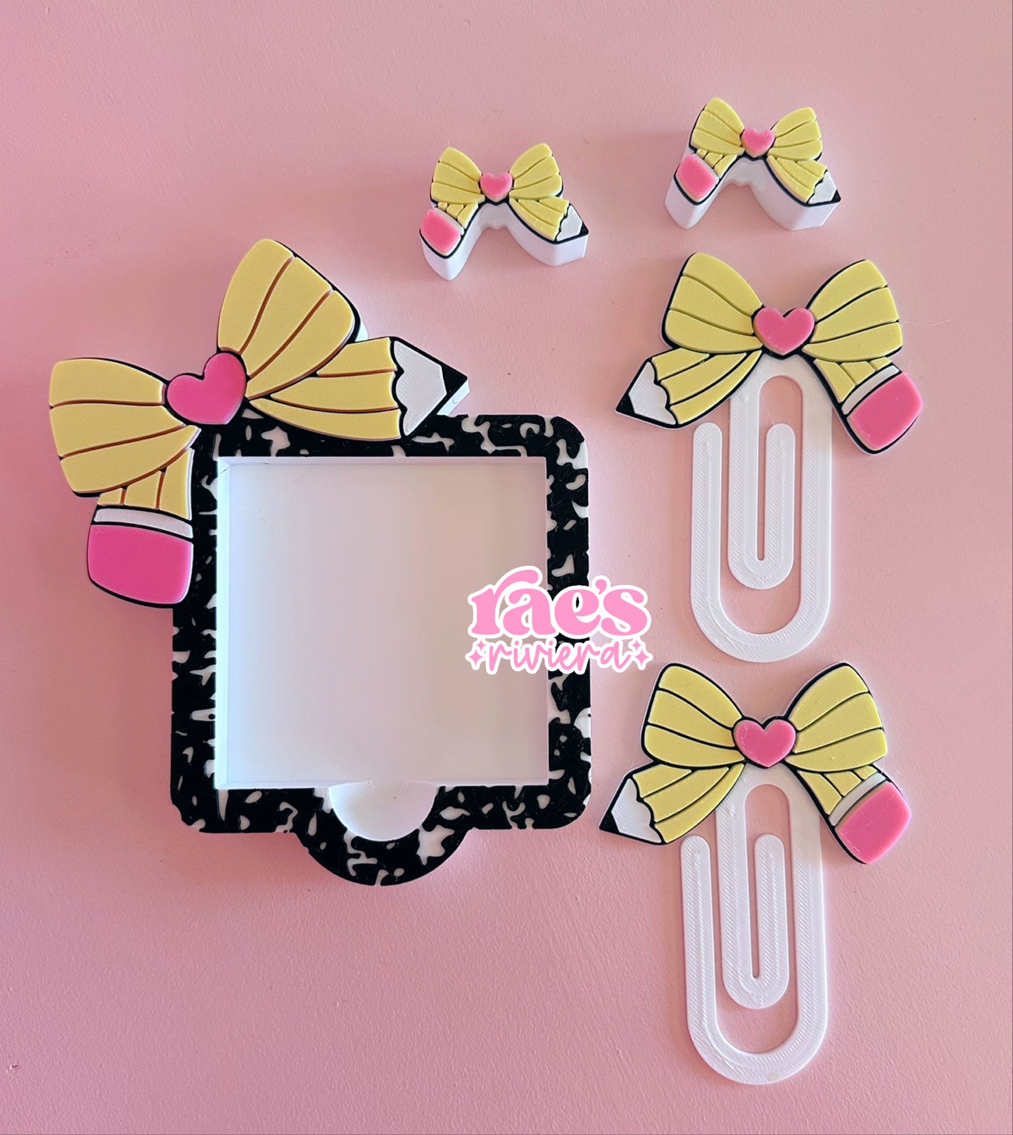 Pencil Bow Straw Topper