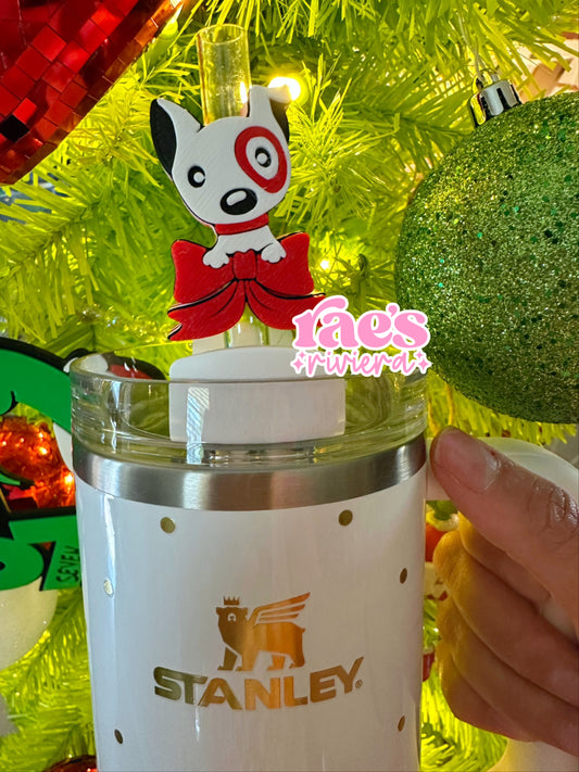 Bullseye Bow Straw Topper