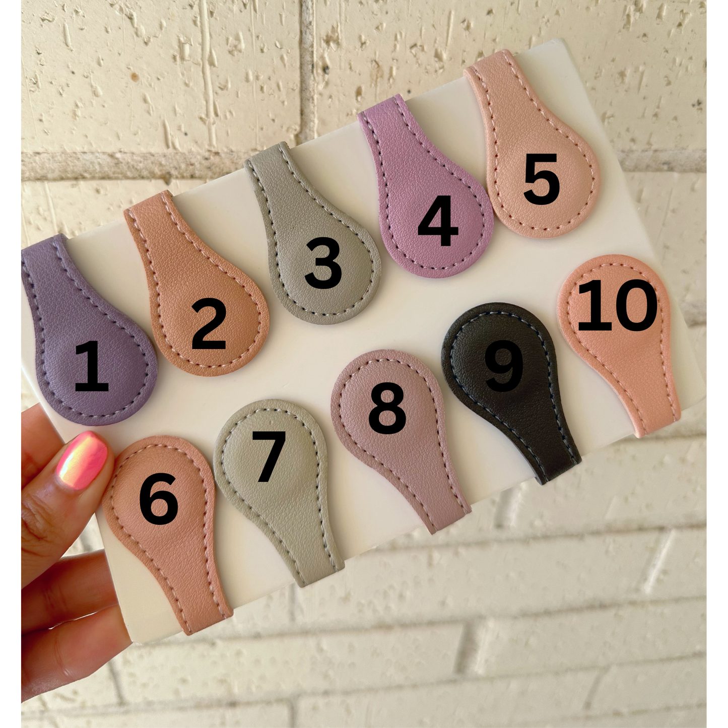 Engraved Leather Magnet Bookmarks