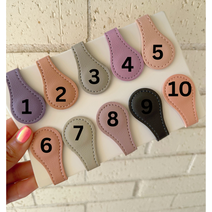 Engraved Leather Magnet Bookmarks