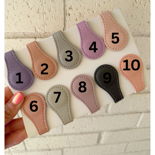 Engraved Leather Magnet Bookmarks