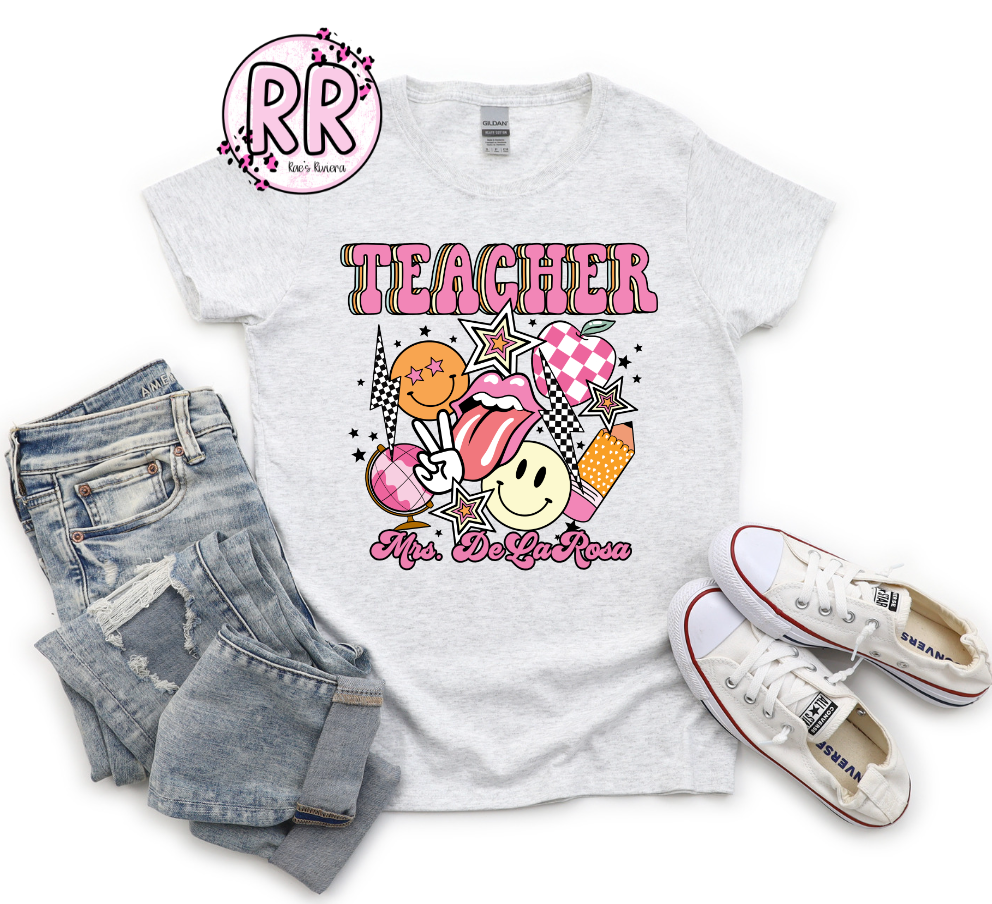 Retro Teacher BTS Tee