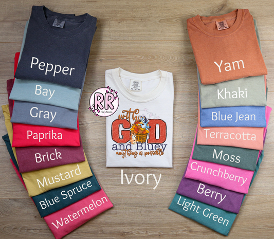 God + Bluey Tee Kids