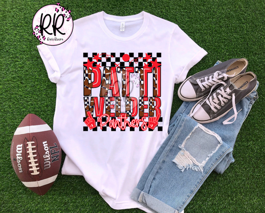 PW Checkered Football Letter Tee  *Exclusive*
