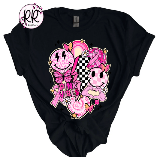 Breast Cancer Awareness Retro Tee Kids