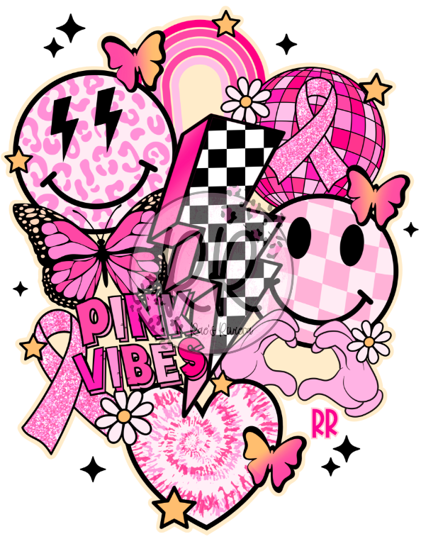 Breast Cancer Awareness Retro UV DTF Sticker