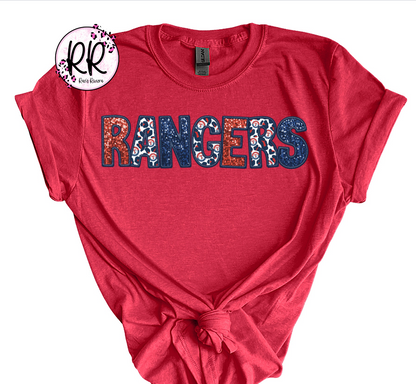 Rangers Faux Embroidery