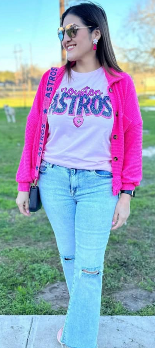 Astros PINK Beaded Purse Strap *RR Exclusive*