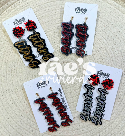 Game Day Acrylic Team Earrings