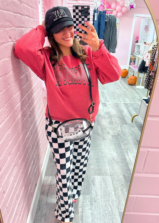 Viral Checkered Wide Leg Pants