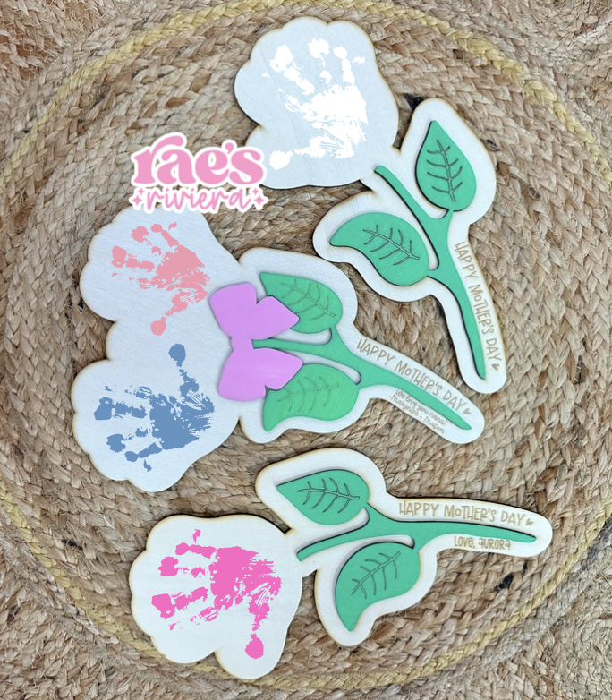 Mother's Day Flower Handprint Sign