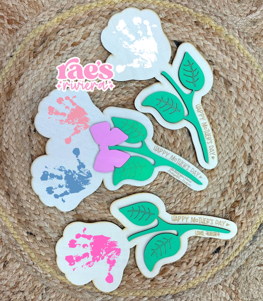Mother's Day Flower Handprint Sign