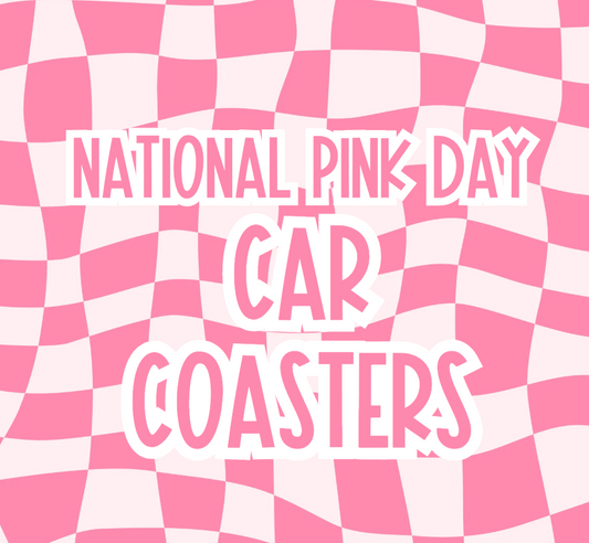 Pink Day Car Coasters