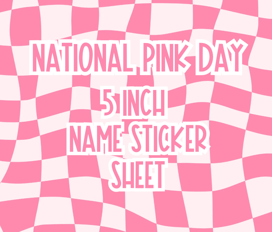 Pink Day 5 Inch Sticker Sheet